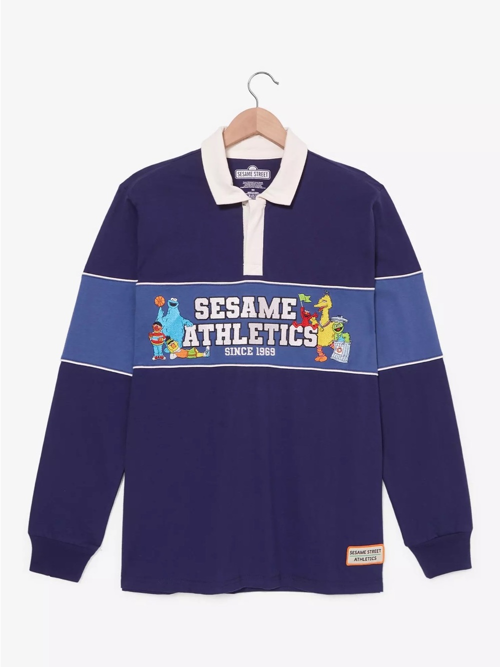 Sesame Street Navy and Light Blue Athletic Rugby Shirt